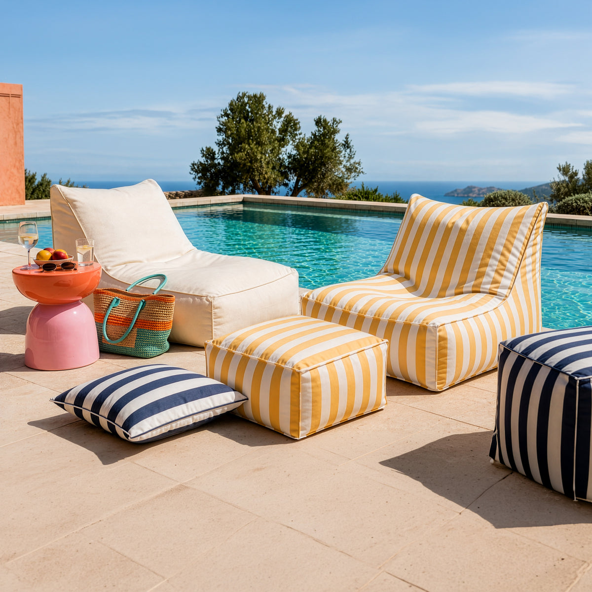 Housse de pouf lounge d’extérieur Sirocco